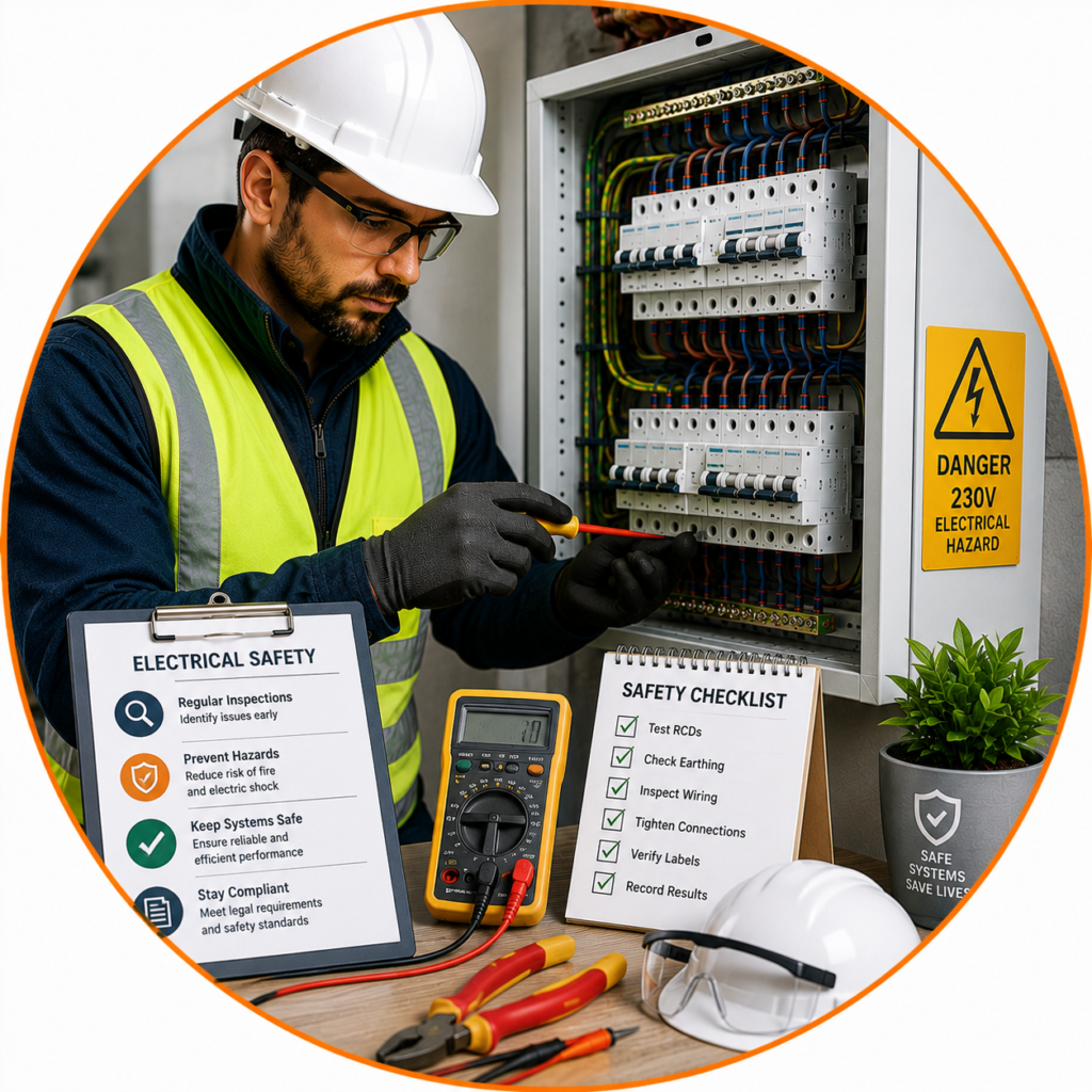 Maintaining electrical safety through recommended EICR inspection frequency.
