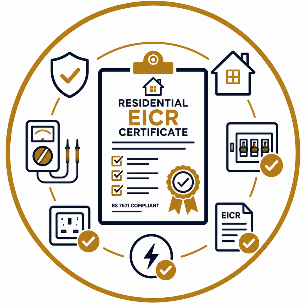 BS 7671 compliant Residential EICR certificate in Manchester